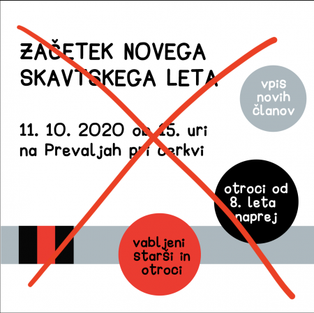 Začetek skavtskega leta na Prevaljah ODPADE odpovedano